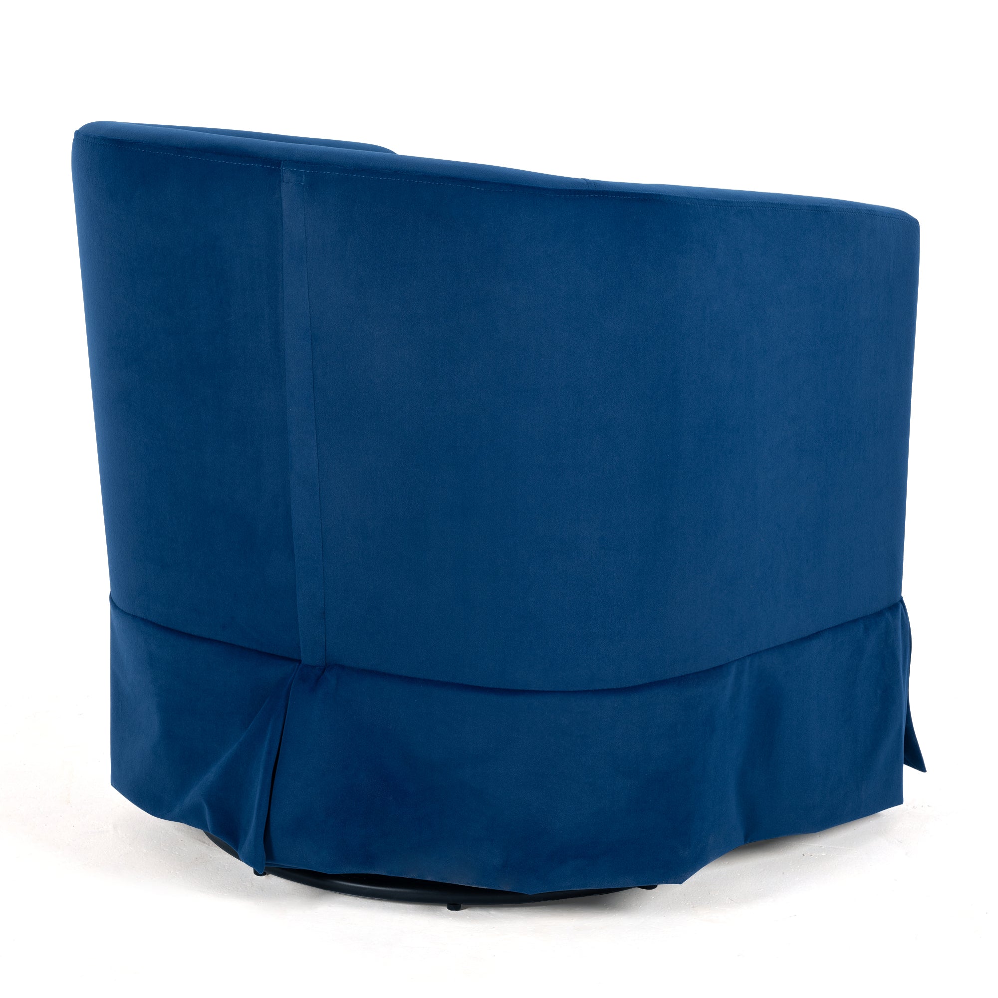 Blue Swivel Accent Chair with Fabric Upholstery