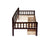 Espresso Tones Twin-Size Pine Wood Daybed with Storage Drawers