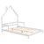 Full House-Shaped Headboard Bed with Handrails in White