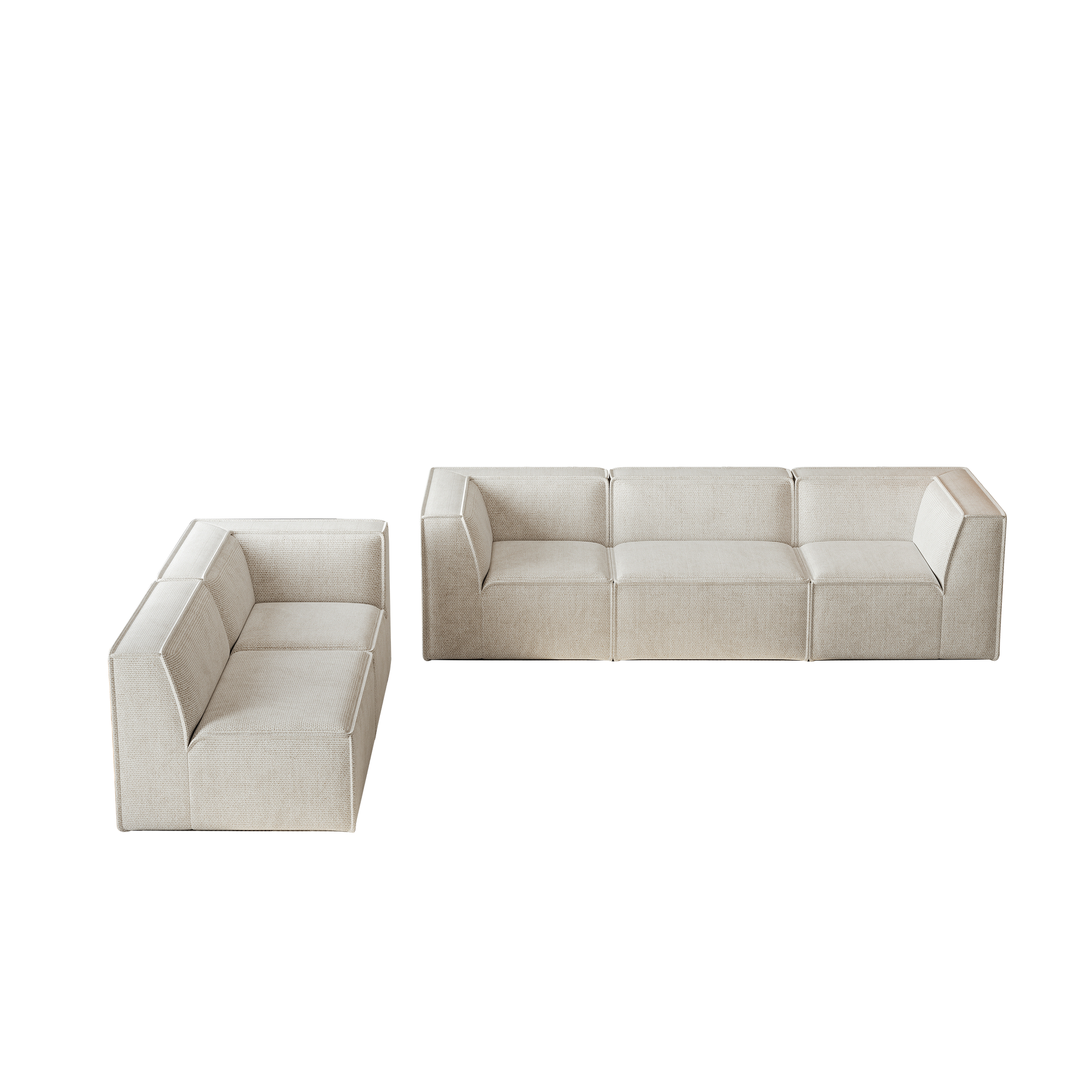 Kinshasa 5-Seat Modular Sofa in Beige