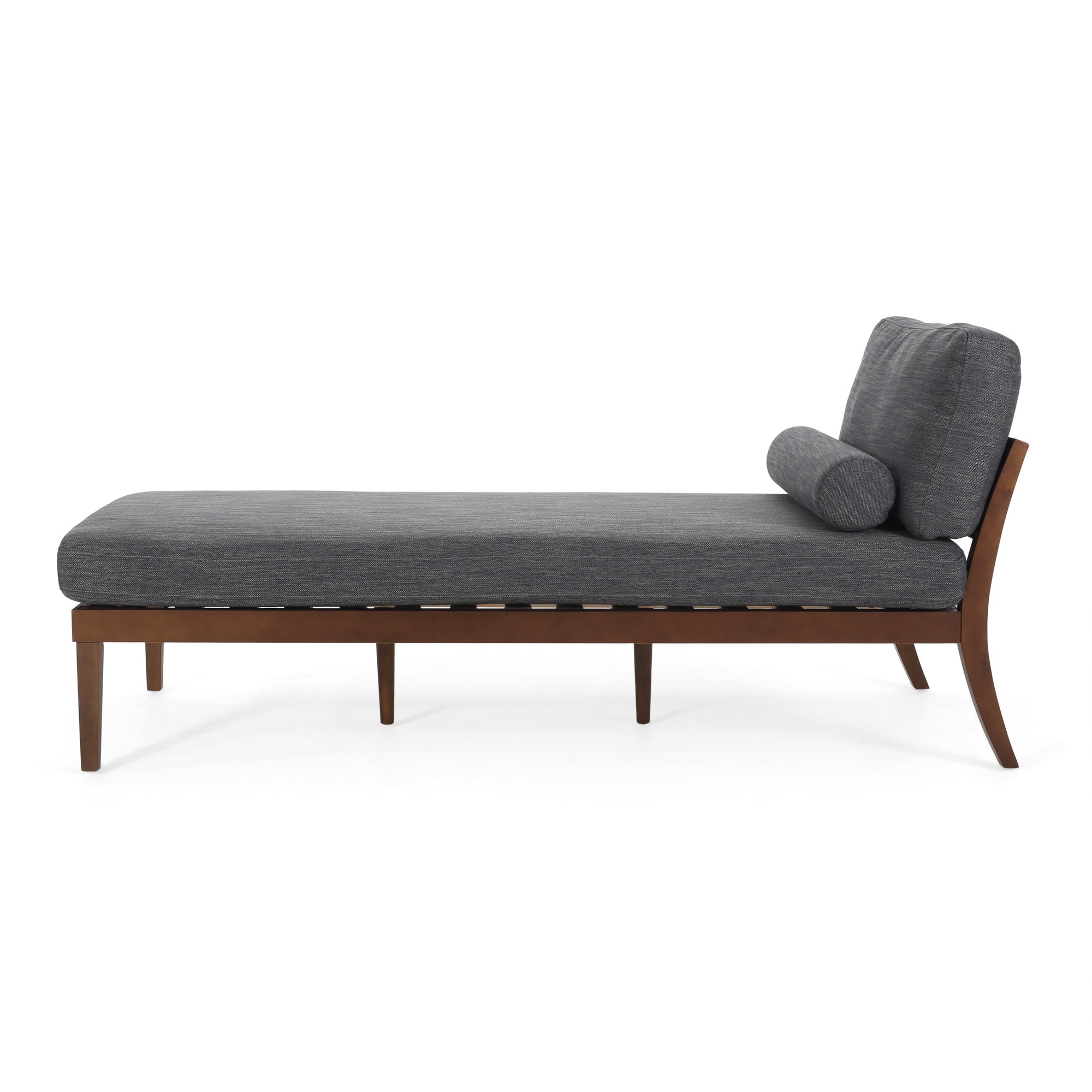 Minimal Charcoal Fabric Chaise Lounge Sofa