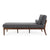 Minimal Charcoal Fabric Chaise Lounge Sofa