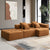 Maputo 4-Seat Modular Sofa in Burnt Orange Brown