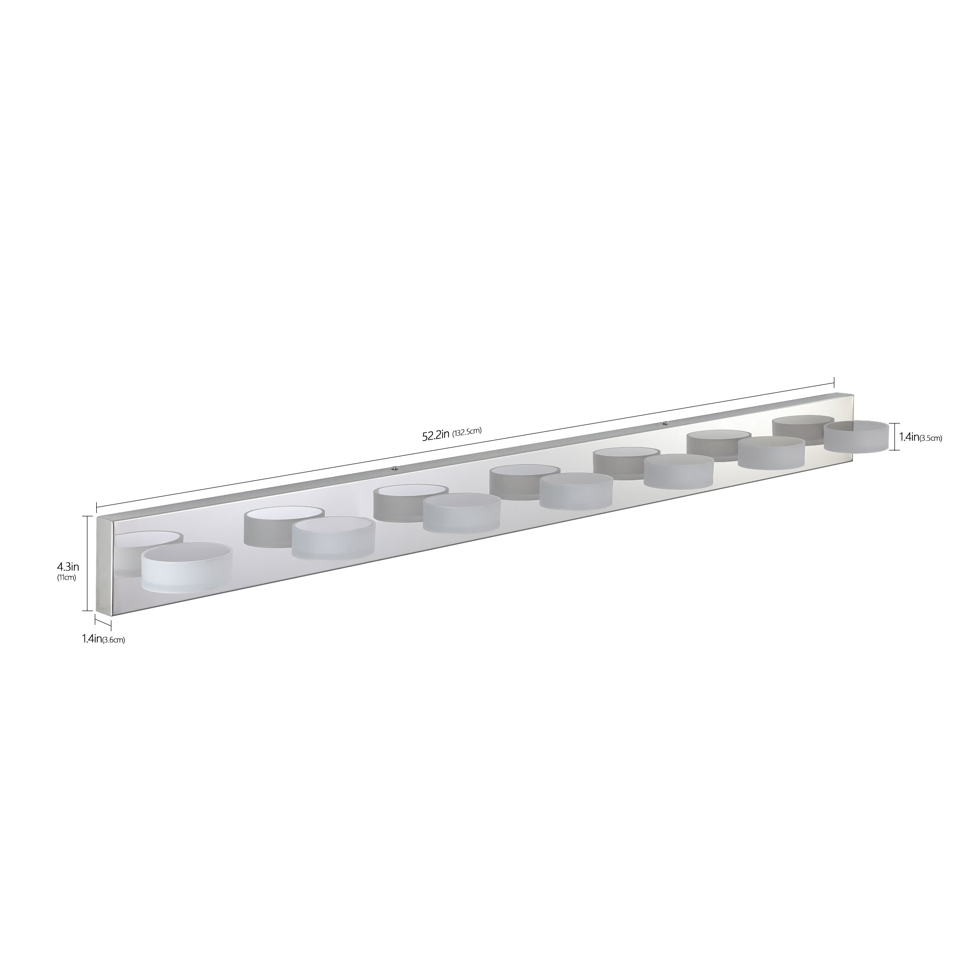 Aestin's Chrome Finish 7-Light LED Vanity Light Fixture