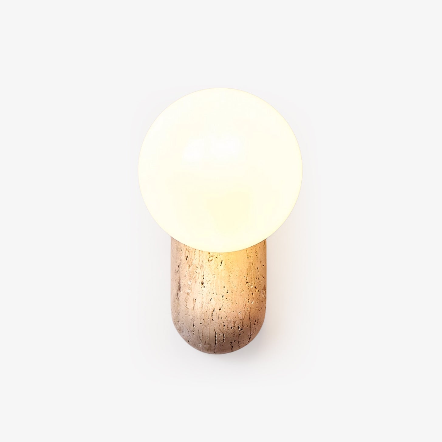 Travertine Pebble Contemporary Wall Light