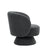 360 Degree Swivel Sherpa Accent Chair, Modern Barrel Chair with Toss Pillows, Dark Grey, Ideal for Home Office, Living Room, Bedroom