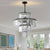 Sleek Metal Black Finish Crystal Chandelier