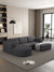 Kigoma 5-Seat Modular Sofa with Chaise in Dark Gray