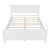 Queen Size Bed with Solid Wood Frame in White