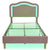 Pink Twin Velvet Upholstered Bed Frame with Adjustable LED Lights