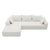 Addis 4-Seat Modular Convertible Sofa in Cream