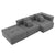 Maputo 4-Seat Modular Sofa in Gray