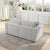 Light Gray Microfiber Modular Sofa