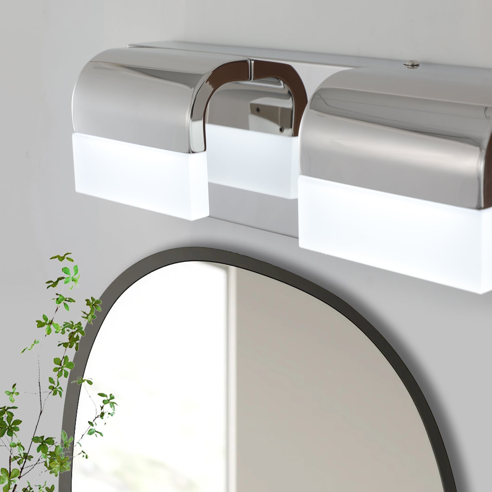 Chrome Modern 4-Light LED Bathroom Vanity Light Fixture