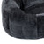 Comfortable High-Back Bean Bag Sofa in Black Chenille