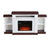 Electric Fireplace TV Stand for 70 Inch TV with 23 Inch Mantel and Remote Control In Cherry