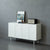 Modern 4 Door Cabinet Sideboard Buffet for Living Room Storage In Cream White