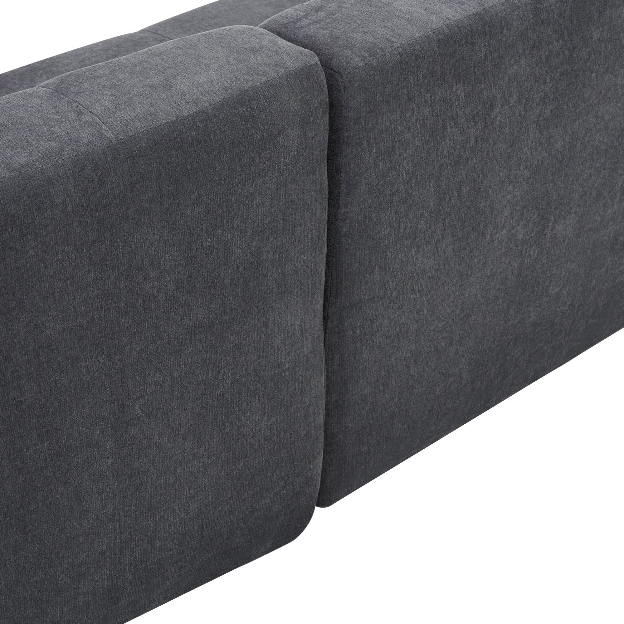 Mombasa 3-Seat Compressed Sofa in Dark Grey