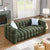 Olive Green Boucle 5-Seater Marshmallow Loveseat Sofa