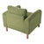 Oversized Accent Chair With Walnut Legs Upholstered In Green Teddy