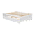 White Versatile Full Bed & Nightstand with Trundle and Underbed Storage Box