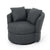 Charcoal Swivel Club Chair