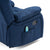 Navy Blue Fabric Heat & Massage Recliner