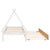 White Twin Tent-Shaped Teepee Bed with Trundle