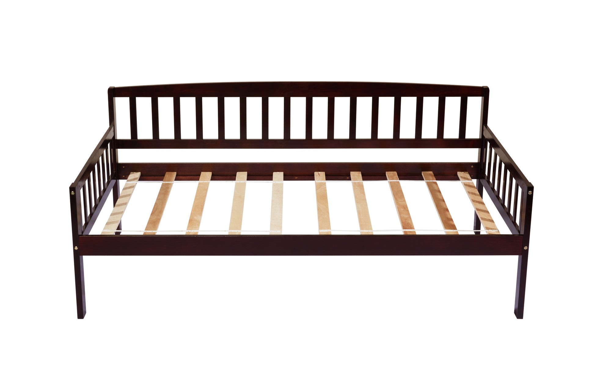 Espresso Tones Twin-Size Pine Wood Daybed with Storage Drawers