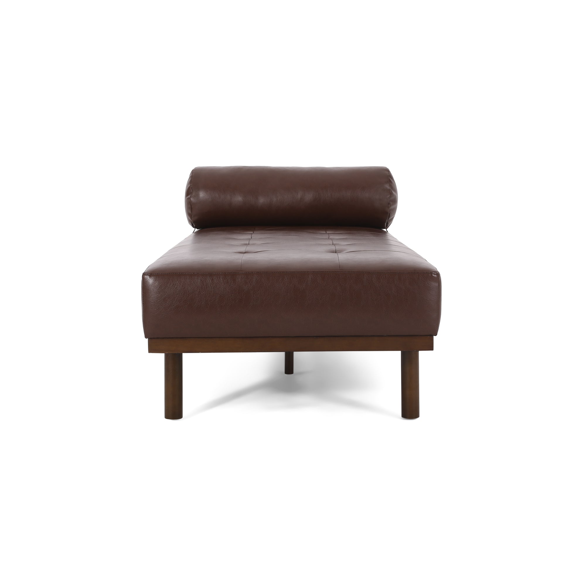 Minimal Dark Brown Chaise Lounge