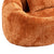 Comfortable High-Back Bean Bag Couch in Orange Chenille