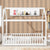 White Twin House Toddler Floor Bed with Guardrails and Slats