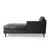 Contemporary Chaise Lounge with Button Tufting and Bolster Pillow