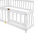 White Full House-Shaped Headboard Toddler Floor Bed with Fence