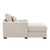 39.7" Cream Oversized Chaise Lounger