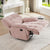 Overstuffed Ergonomic 360 Degree Swivel Rocking Recliner In Pink