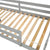 Gray Twin Loft Bed with Slide, Storage Staircase, and Full-Length Guardrails