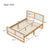 Modern Full Size Wood Bed Frame in White and Walnut