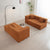 Harare 3-Seat Modular Sofa in Burnt Orange Brown