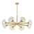 Aestin's Modern Gold 8-Light Sputnik Chandelier with Clear Glass Shades