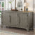 Designed Storage Cabinet Sideboard with MDF and Pine Veneer Adjustable Shelves Ideal for Living Rooms In Gray