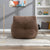 Soft Teddy Tufted Bean Bag Chair in Coffee