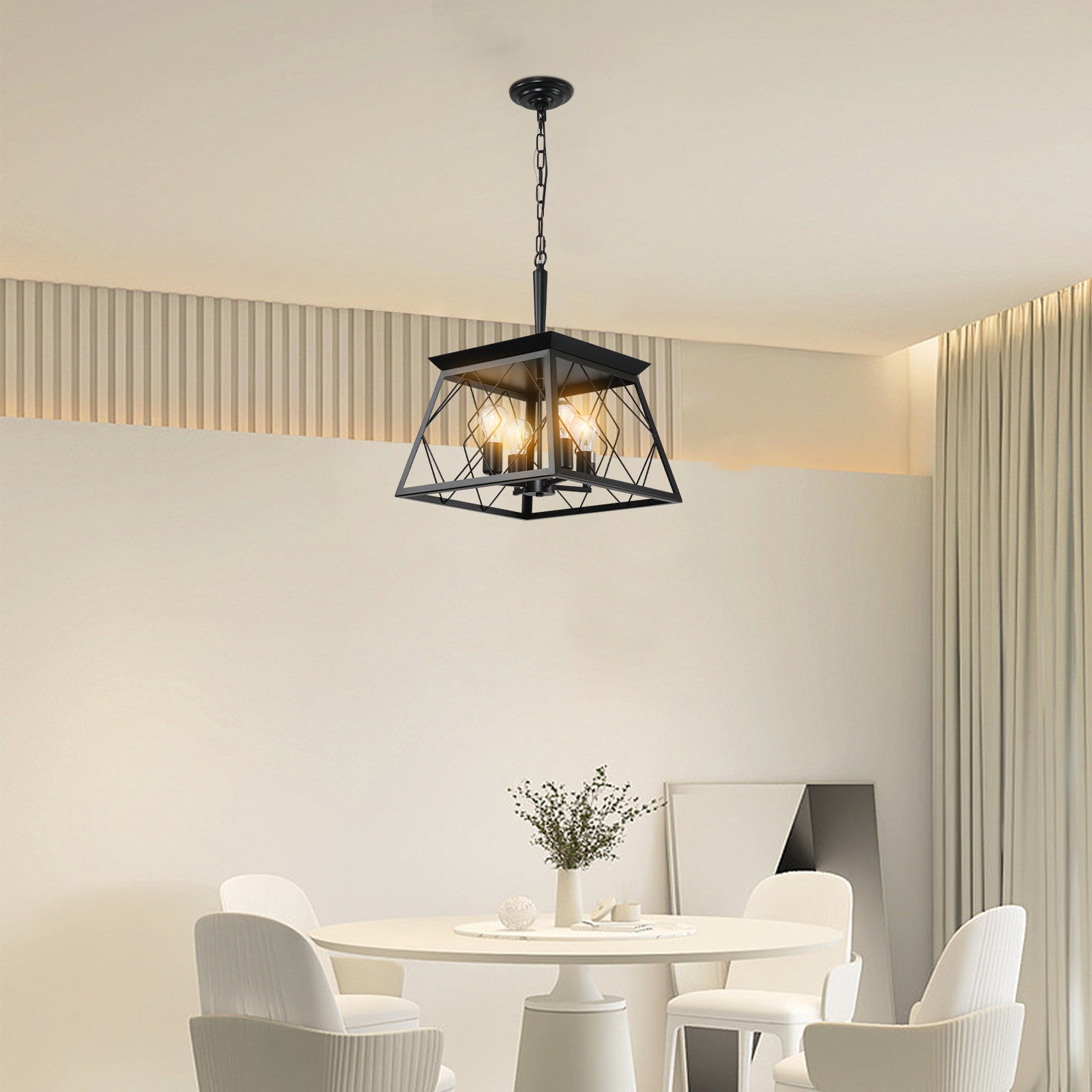 15.7-Inch Black Farmhouse Pendant Light