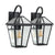 2-Pack Outdoor Wall Lanterns in Black Finish