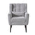 Modern Accent Chair - Stylish Chenille Armchair for Living Room, Gray Upholstered Comfort