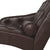 Dark Brown Faux Leather Chaise Lounge Arm Chair with Tufted Backrest and Pillow