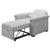 Gray 3-in-1 Convertible Sleeper Chair with Pillow & Adjust Backrest