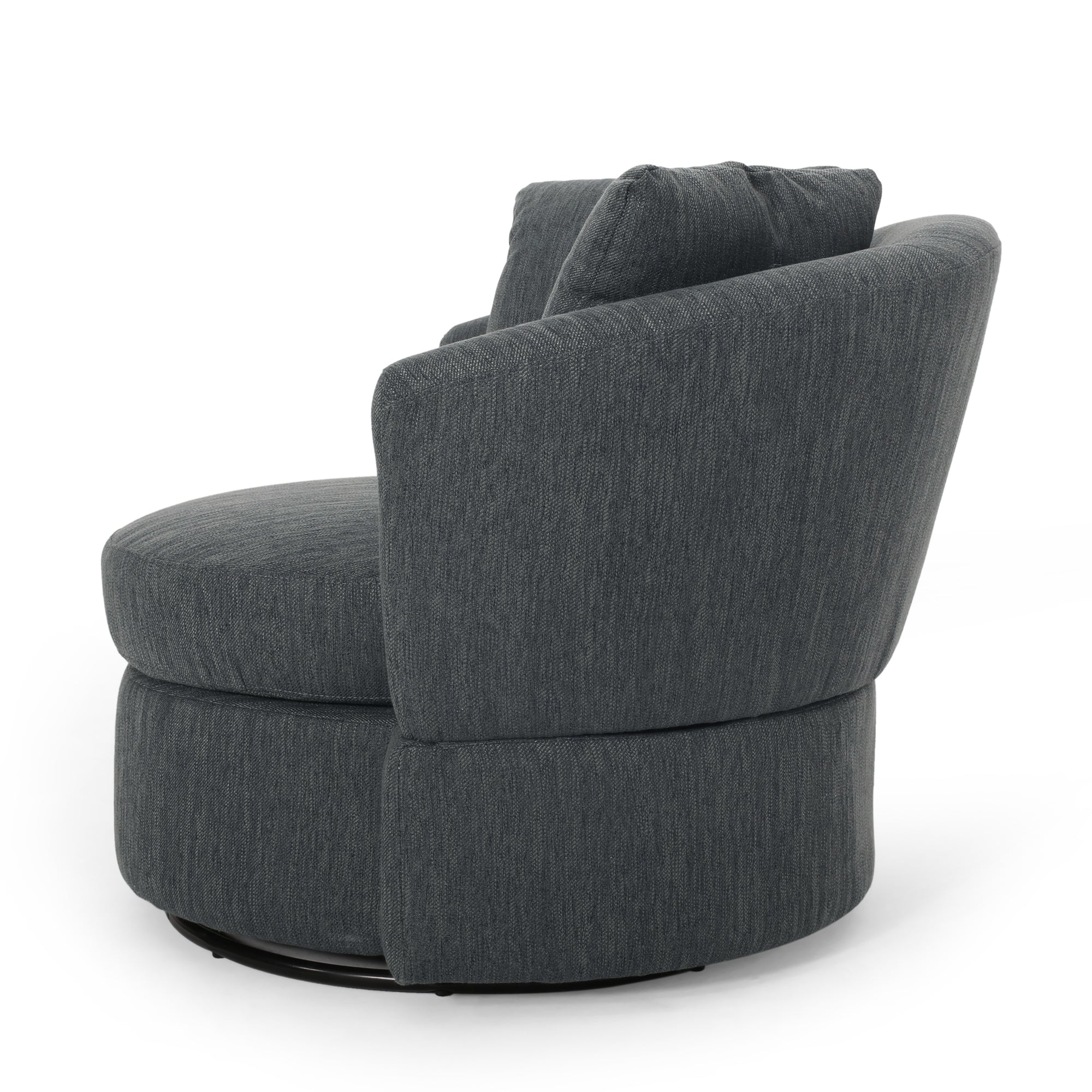 Charcoal Swivel Club Chair