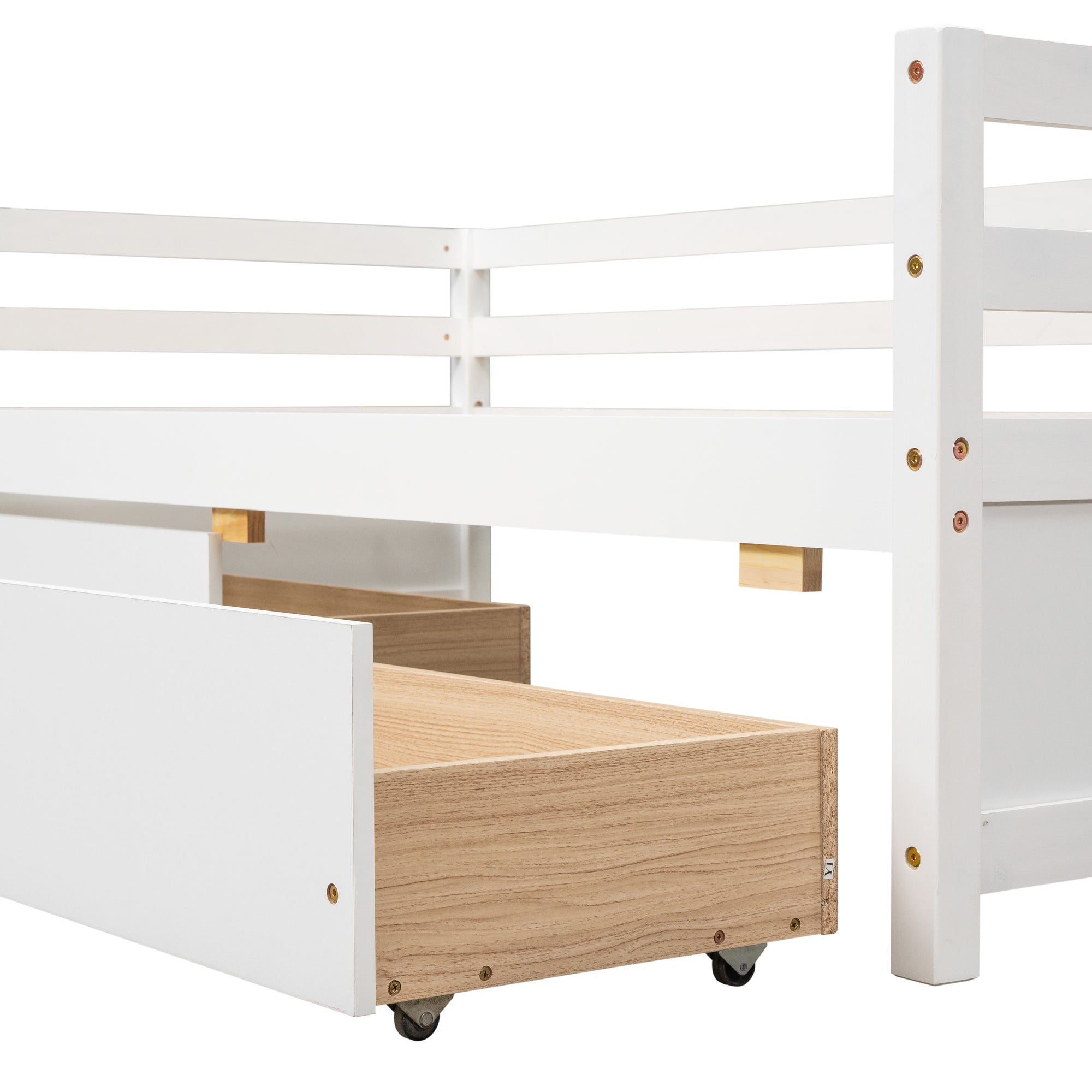 Twin Daybed with Two Storage Drawers In White