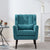 Modern Mid Century Accent Chair In Teal Chenille